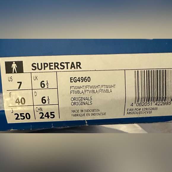 Adidas Originals Superstar Casual Sneaker Size 7 men’s new in box - Picture 3 of 6